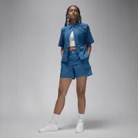 Nike Jordan жіноча Woven Crop Top блакитний