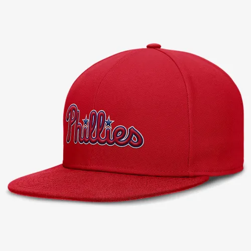 Philadelphia Phillies True мужские Nike Dri-FIT MLB Fitted Hat цвет красный