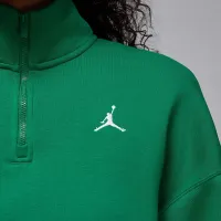 Nike Jordan Brooklyn Fleece жіноча 1/4-Zip Top колір зелений
