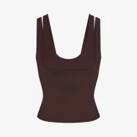 NikeSKIMS Matte женская Double-Strap Scoop Tank Top цвет коричневый