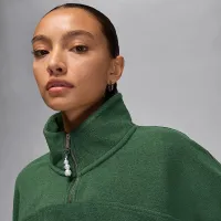 Nike Jordan Flight Fleece жіноча Quarter-Zip Top колір зелений