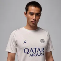 Nike Paris Saint-Germain Academy Pro Fourth мужские Jordan Dri-FIT Soccer Short-Sleeve Pre-Match Top цвет серый