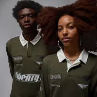 Nike Jordan Essentials мужские Long-Sleeve Rugby Top цвет зеленый