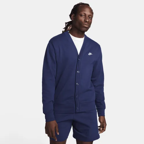 Nike Club чоловічі Knit Fairway Cardigan блакитний