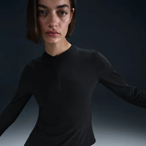 NikeCourt Advantage жіноча Dri-FIT Mid-Layer Tennis Top колір чорний