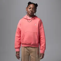Nike Jordan Brooklyn Essentials Big дитячі Pullover Толстовка з капюшоном Pink