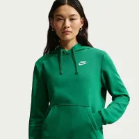 Nike Sportswear Club Fleece женская Pullover Толстовка с капюшоном цвет зеленый