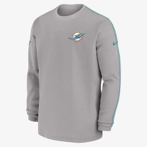 Miami Dolphins Sideline Coach Men’s Nike NFL Long-Sleeve Top колір сірий