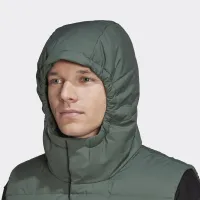 безрукавка adidas Helionic Hooded Down Vest HG6274 - зелений