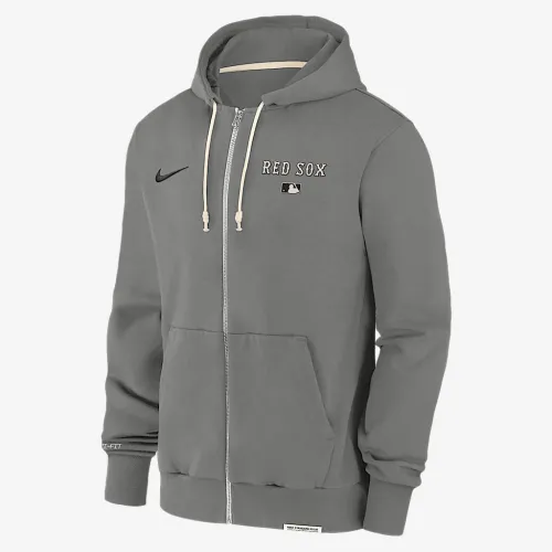 Boston колір червоний Sox Authentic Collection Travel чоловічі Nike Dri-FIT MLB Full-Zip Толстовка з капюшоном колір сірий