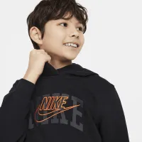 Nike Sportswear Club Fleece Big детские Pullover Толстовка с капюшоном цвет черный