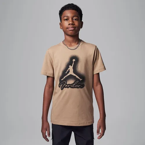 Nike Jordan MVP Big детские Airbrushed Jordan футболка цвет коричневый