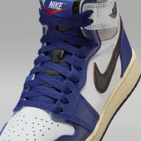 Nike Air Jordan 1 High OG Big детские Кроссовки цвет белый