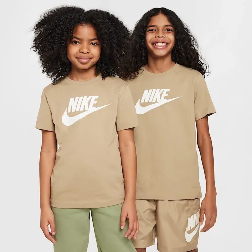 Nike Sportswear Big детские футболка цвет коричневый