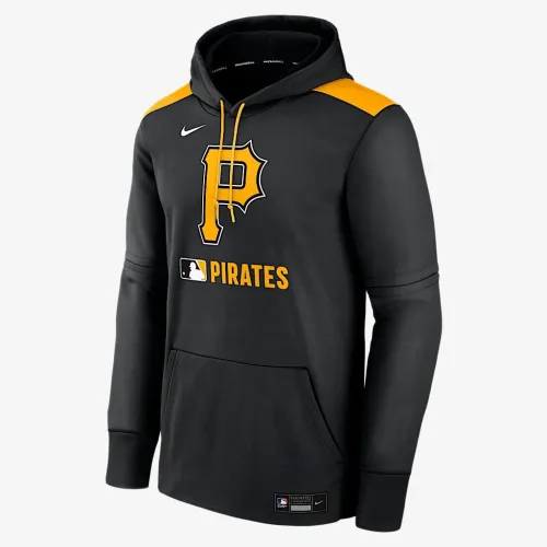 Pittsburgh Pirates Authentic Collection чоловічі Nike Therma MLB Pullover Толстовка з капюшоном колір чорний