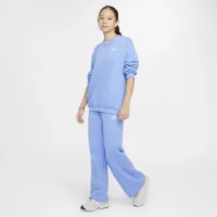 Nike Sportswear Club Fleece Girls' Wide-Leg Pants синий