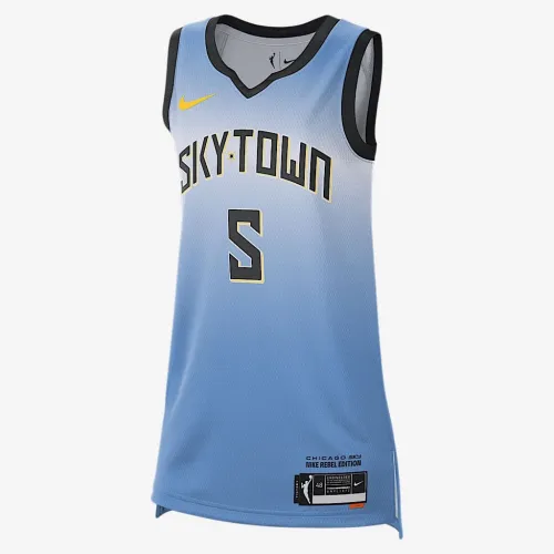 Angel Reese Chicago Sky 2024 Rebel Edition Nike Dri-FIT WNBA Victory Jersey блакитний