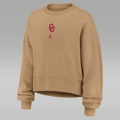 Nike Oklahoma Phoenix 2-Hit жіноча Jordan Brand College Pullover Crew колір коричневий