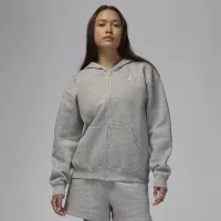 Nike Jordan Brooklyn Fleece жіноча Full-Zip Толстовка з капюшоном колір сірий