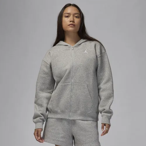 Nike Jordan Brooklyn Fleece жіноча Full-Zip Толстовка з капюшоном колір сірий