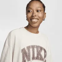 Nike Sportswear Essential жіноча оверсайз футболка колір коричневий