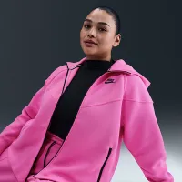 Nike Sportswear Tech Fleece Windrunner женская Full-Zip Толстовка с капюшоном (большие размеры) Pink
