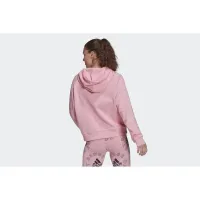 Кофта/футболка adidas Essentials Outlined Logo Толстовка с капюшоном HC9174 - Розовая