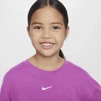 Nike Sportswear Essential Big детские (Girls') Long-Sleeve футболка цвет фиолетовый