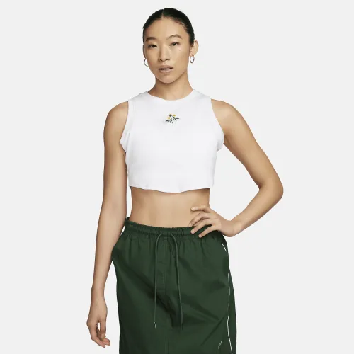 Nike Sportswear Essential жіноча Cropped Ribbed Tank колір білий
