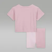 Nike Jordan Mini Me Baby (12-24M) Flight Bike шорти комплект Pink