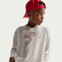 Nike Sportswear Collection Big дитячі Long-Sleeve Mesh Jersey колір коричневий