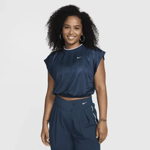 Nike Sportswear Collection женская Dri-FIT Short-Sleeve Jacquard Jersey синий