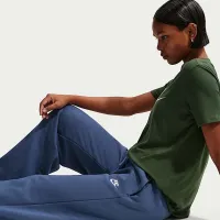 Nike Sportswear Club Fleece женская Mid-Rise Wide-Leg Sweatpants синий