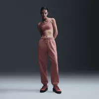 Nike Sportswear Phoenix Fleece женская С высокой Талией оверсайз Sweatpants Pink