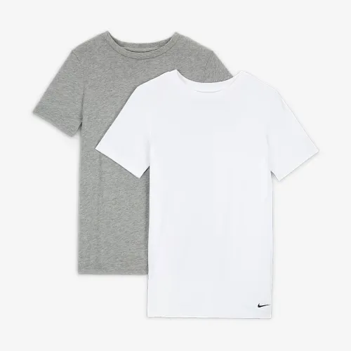 Nike Big дитячі Crew Undershirt (2 пари) колір білий