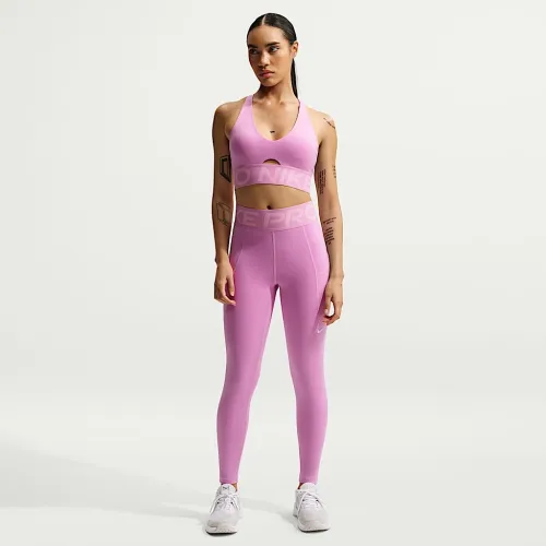 Nike Pro Sculpt женская С высокой Талией 7/8 лосины с карманамицвет фиолетовый