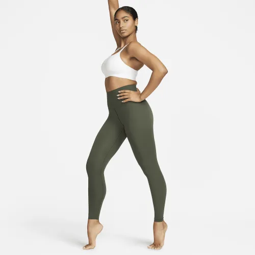 Nike Zenvy женская Gentle-Support С высокой Талией Full-Length лосины цвет зеленый