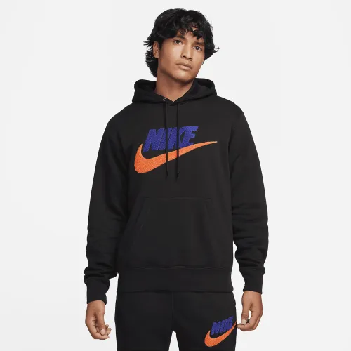 Nike Club Fleece мужские Pullover Толстовка с капюшоном цвет черный