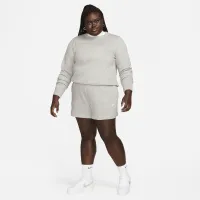 Nike Sportswear Phoenix Fleece женская С высокой Талией Loose шорты (большие размеры) цвет серый