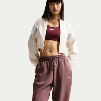 Nike Sportswear Phoenix Fleece женская С высокой Талией оверсайз Sweatpants цвет фиолетовый