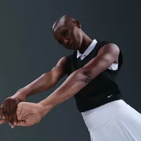Nike женская V-Neck для гольфа Vest цвет черный