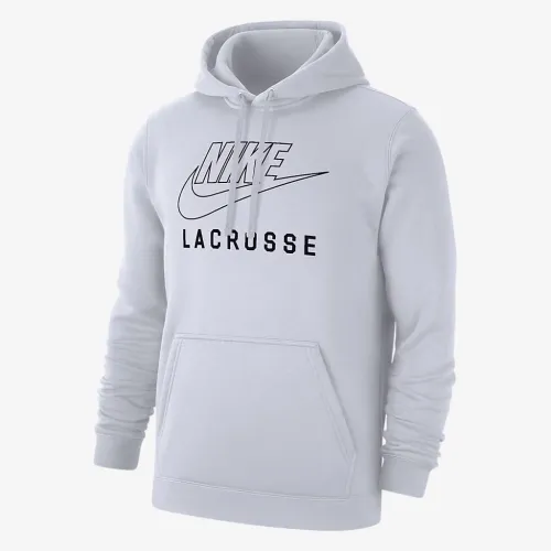 Nike Swoosh Club Fleece чоловічі Lacrosse Pullover Толстовка з капюшоном колір білий