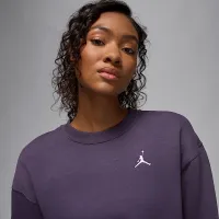 Nike Jordan Brooklyn Fleece жіноча Crew-Neck світшот колір фіолетовий