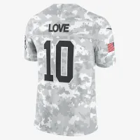 Jordan Love цвет зеленый Bay Packers Salute to Service мужские Nike Dri-FIT NFL Limited Jersey цвет белый