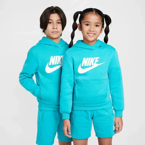 Nike Sportswear Club Fleece Big детские Толстовка с капюшоном цвет зеленый