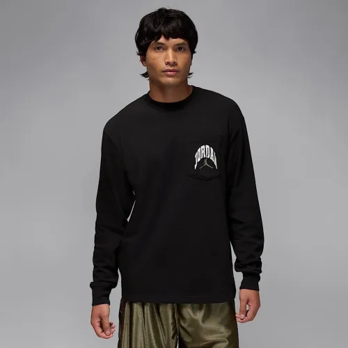 Nike Jordan Brooklyn мужские Realtree Long-Sleeve Pocket Crew Neck цвет черный