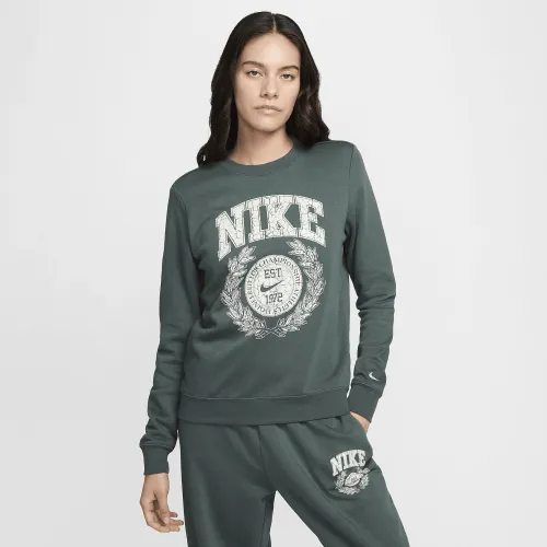 Nike Sportswear Club Fleece женская Crew-Neck свитшот цвет зеленый