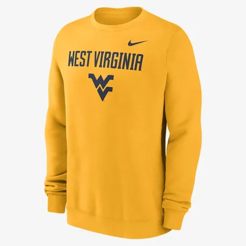 West Virginia Mountaineers Primetime Primary Stack чоловічі Nike College Pullover Crew Yellow
