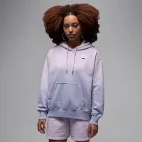 Nike Jordan Flight Fleece женская Satin-Lined Pullover Толстовка с капюшоном цвет фиолетовый
