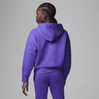 Nike Jordan Take Flight Snap Cuff Pullover Big Kids Толстовка с капюшоном цвет фиолетовый